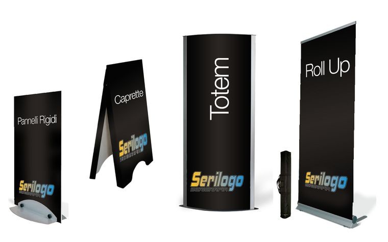 Serigrafia totem e roll up